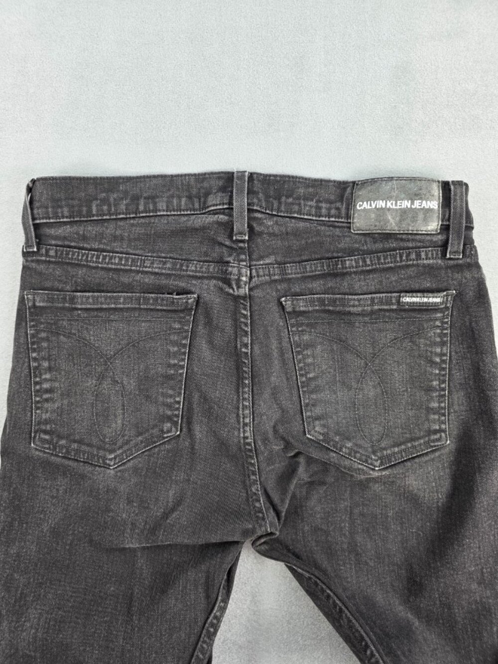 Calvin Klein Jeans Men's 32x32 Skinny Fit Washed Black Denim Jeans - Picture 5 of 9